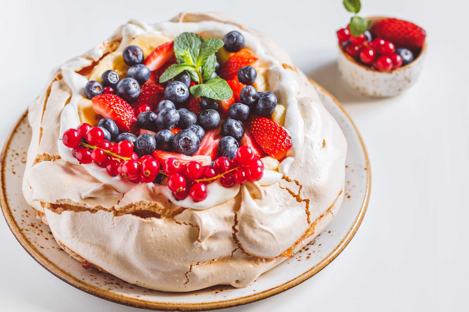 Traditional Pavlova dessert